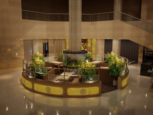 【旭彩网】深圳中茶展示厅效果图