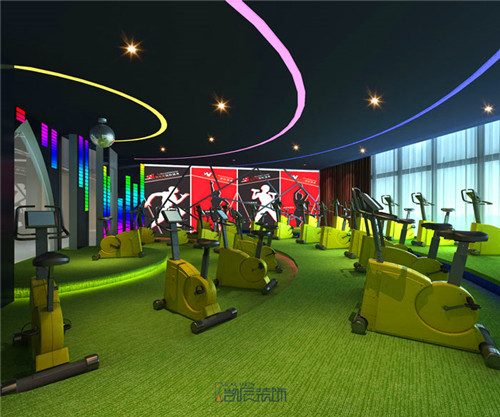 健身会所装修效果图展示——旭彩网
