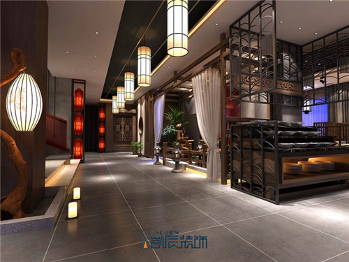 新中式火锅店装修效果图