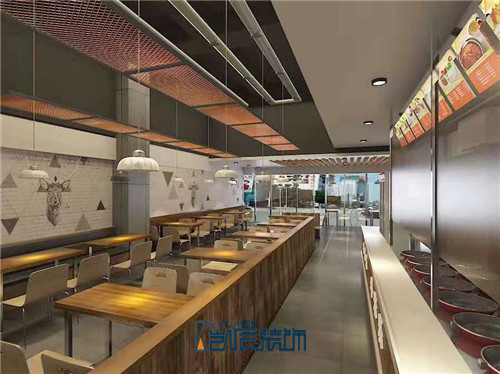 中式快餐店装修效果图