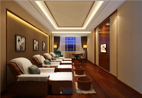 新中式养生足浴会所装修效果图