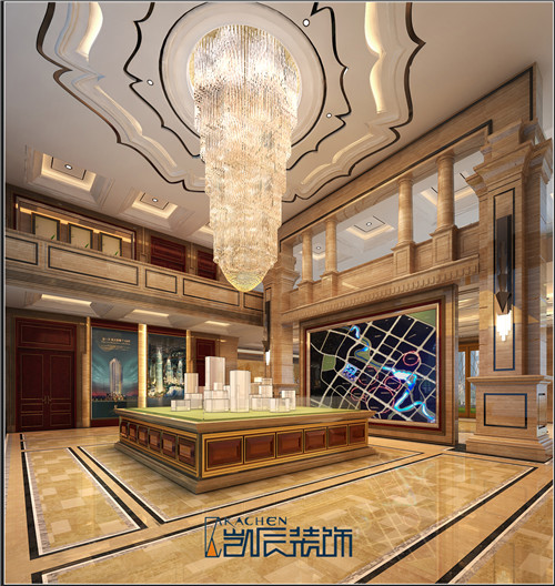 新中式售楼中心装修效果图