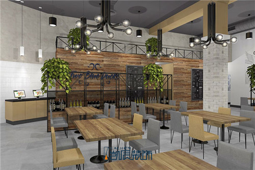 西餐厅装修案例：清新质朴的现代风餐厅装修