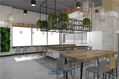西餐厅装修案例：清新质朴的现代风餐厅装修